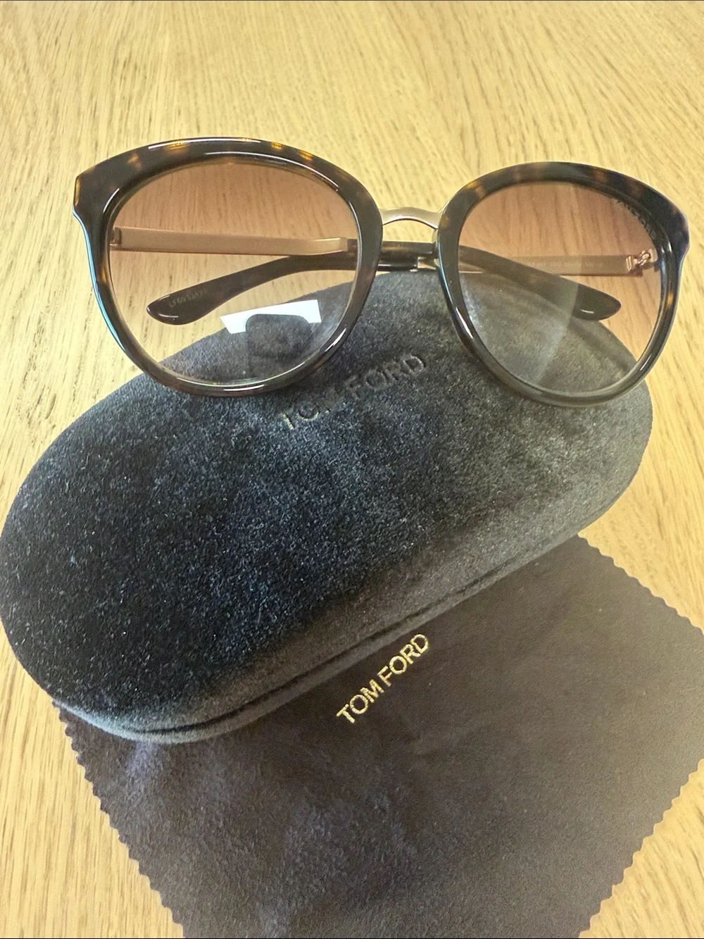 Tom Ford Emma TF 461 52G Cat Eye Havana Sunglasses - Brown Lenses
